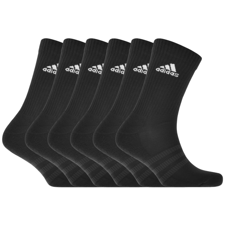 adidas Six Pack Cushioned Crew Socks Black Mainline Menswear Australia